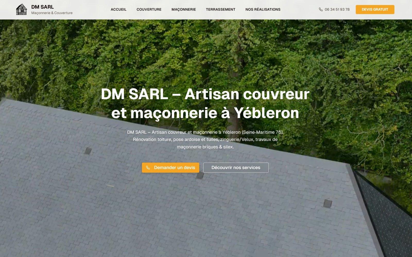 Site DM SARL — maçon couvreur à Yébleron