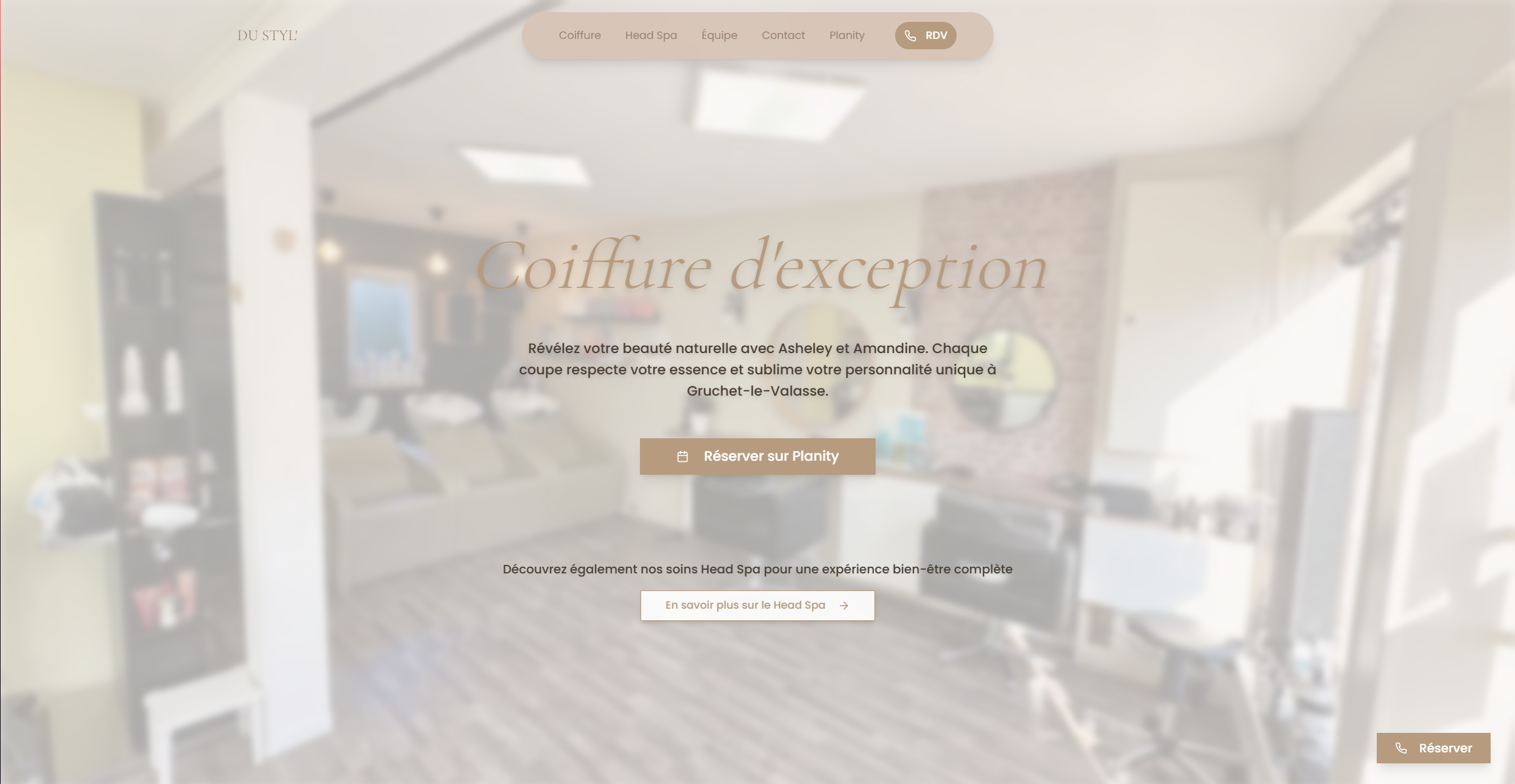 Capture d'écran du projet Du Styl à L'essentiel